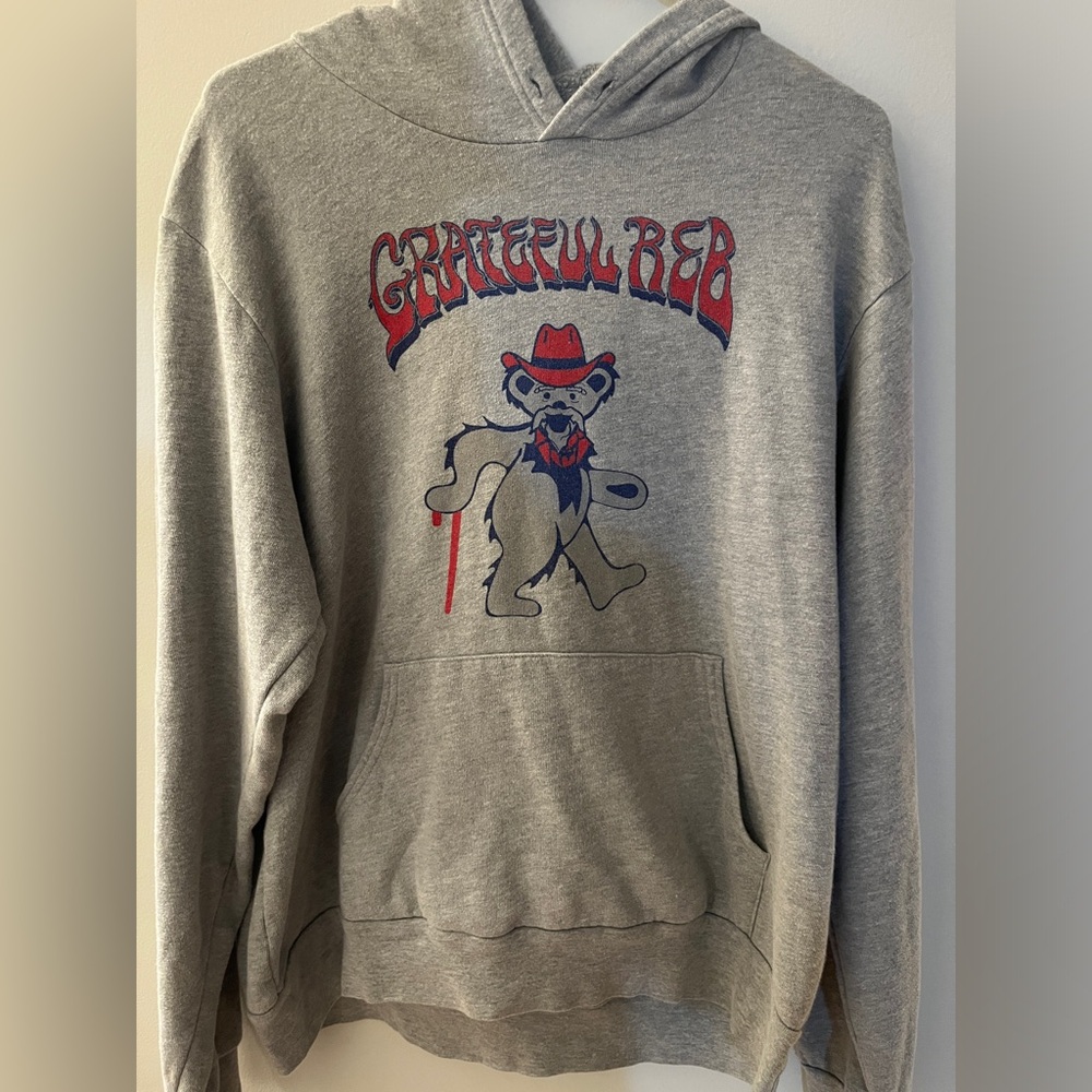 Gray Mississippi Rebels Grateful Reb Hoodie